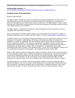 Business Administration/Commercialization