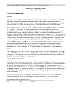 Clean Technology Track