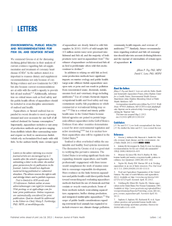 Environmental Public Health and Recommendations for Fish Oil and Seafood Intake