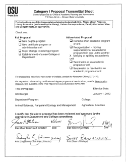 Merge Animal Sciences with Rangeland Ecology and Management