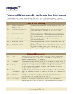 Common Core Shifts