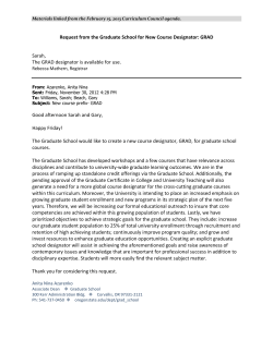 GRAD Designator Request