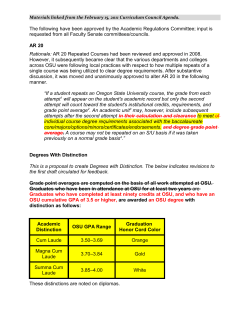Proposed Policy for Assigning Course Designators