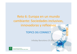 Presentaci de la Convocat ria "Societats Inclusives, Innovadores i Reflexives"