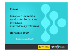 El Repte 6 i les Ci ncies Socials i Humanitats a Horizon 2020