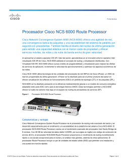 Hoja de datos: procesador Cisco NCS 6000 Route Processor