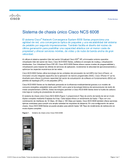 Hoja de datos: sistema Cisco NCS 6008 de un solo chasis