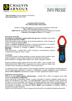 Download - Comunicati Stampa - Pinze F407 et F607