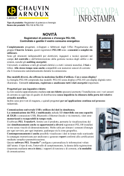 Download - Comunicati Stampa - PEL 100