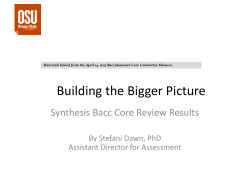 Building a Bigger Picture