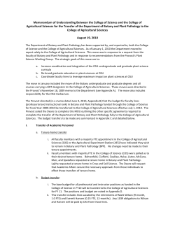Botany & Plant Pathology MOU