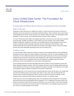 Descripci&oacute;n general de las soluciones del Centro de datos unificado de Cisco