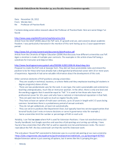 Professor of Practice Rank Information