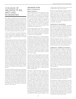 College of Architecture, Arts Humanities