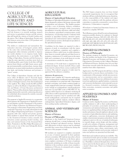 College of Agriculture, Forestry Life Sciences