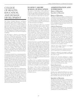 College of Health, Education Human Development