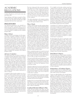 Academic Regulations