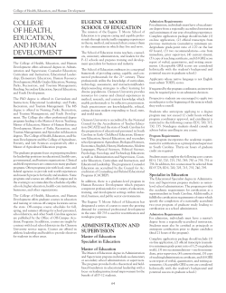 College of Health, Education and Human Development