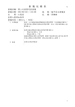 100學年度第二學期期初第二次會員大會