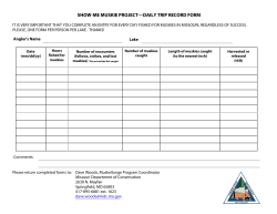 Show-Me Muskie Project Daily Trip Record Form