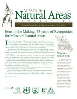 Missouri Natural Areas, Vol. 12, No. 1