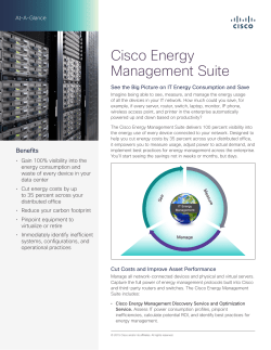 Conozca, mida y administre el consumo de energ&iacute;a