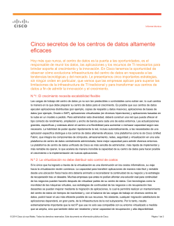 Cinco secretos de centros de datos de alta eficacia
