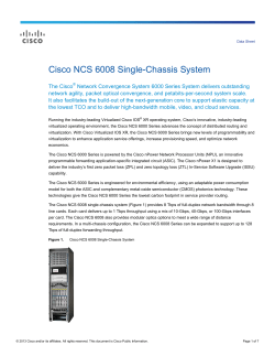 Cisco NCS 6008 Single-Chassis System Data Sheet