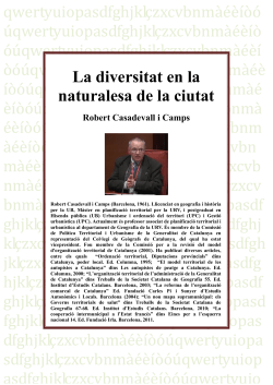 "La diversitat en la naturalesa de la ciutat"