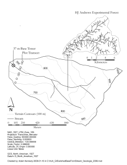 Map of HJ Andrews Watershed 01