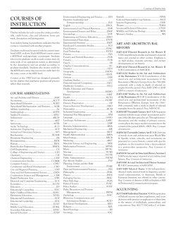 Courses of Instruction