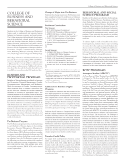 College of Business Behavioral Science