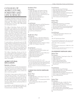 College of Agriculture, Forestry Life Sciences