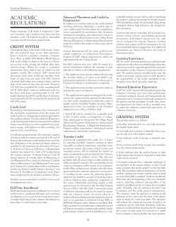 Academic Regulations