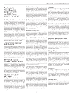 College of Health, Education Human Development