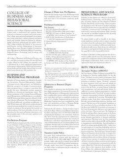 College of Business Behavioral Science