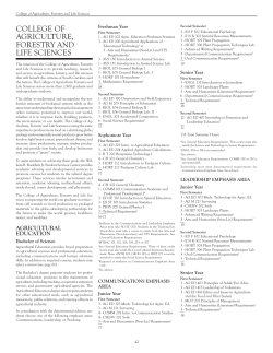 College of Agriculture, Forestry Life Sciences