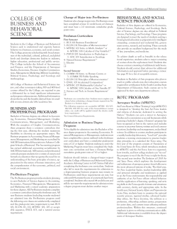 College of Business Behavioral Science