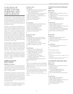 College of Agriculture, Forestry Life Sciences