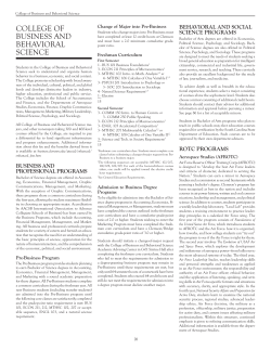 College of Business Behavioral Science