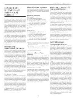 College of Business Behavioral Science