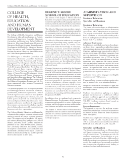 College of Health, Education Human Development