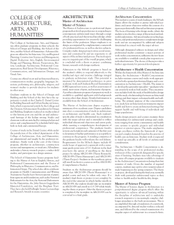 College of Architecture, Arts Humanities