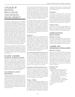 College of Health, Education Human Development