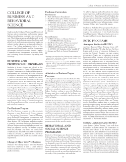 College of Business Behavioral Science