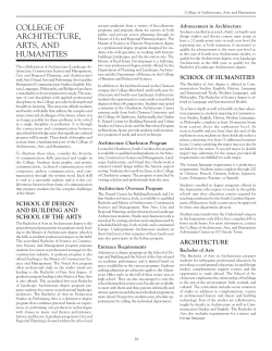 College of Architecture, Arts Humanities