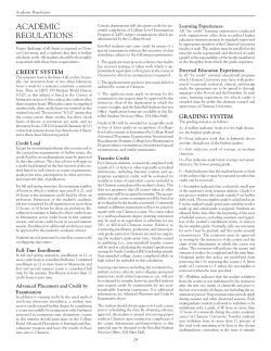 Academic Regulations