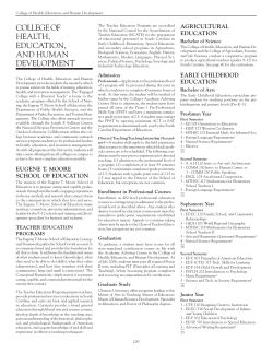 College of Health, Education Human Development