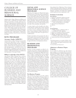 College of Business Behavioral Science