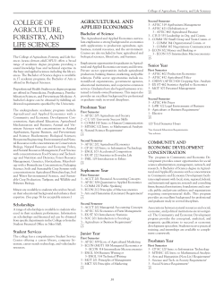 College of Agriculture, Forestry Life Sciences